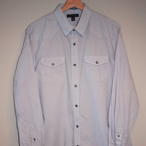 Banana Republic Western Pearl Snap Shirt XL Shirt - Picture 1 of 7